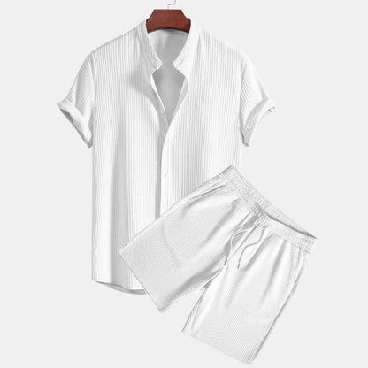 Waffle Button-Up Set – Relaxed & Comfortable