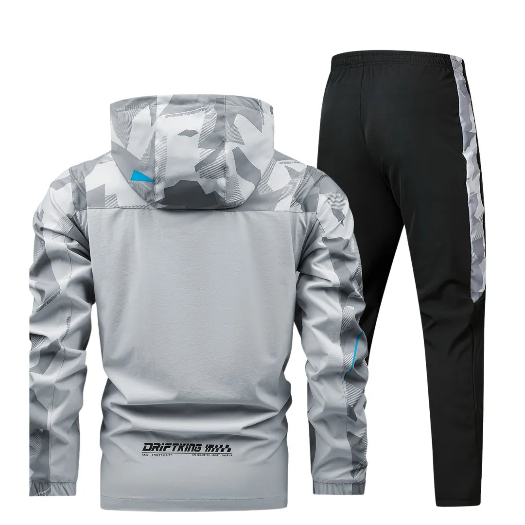 Men's Long-Sleeve Sports Outfit with Casual Long Pants