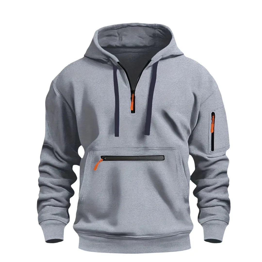 Men’s Half Zip Hoodie – Casual Hooded Sweatshirt