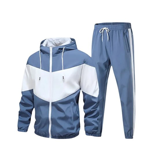 Men’s Casual Tracksuit Set – Zip-Up Hoodie & Joggers