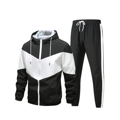 Men’s Casual Tracksuit Set – Zip-Up Hoodie & Joggers