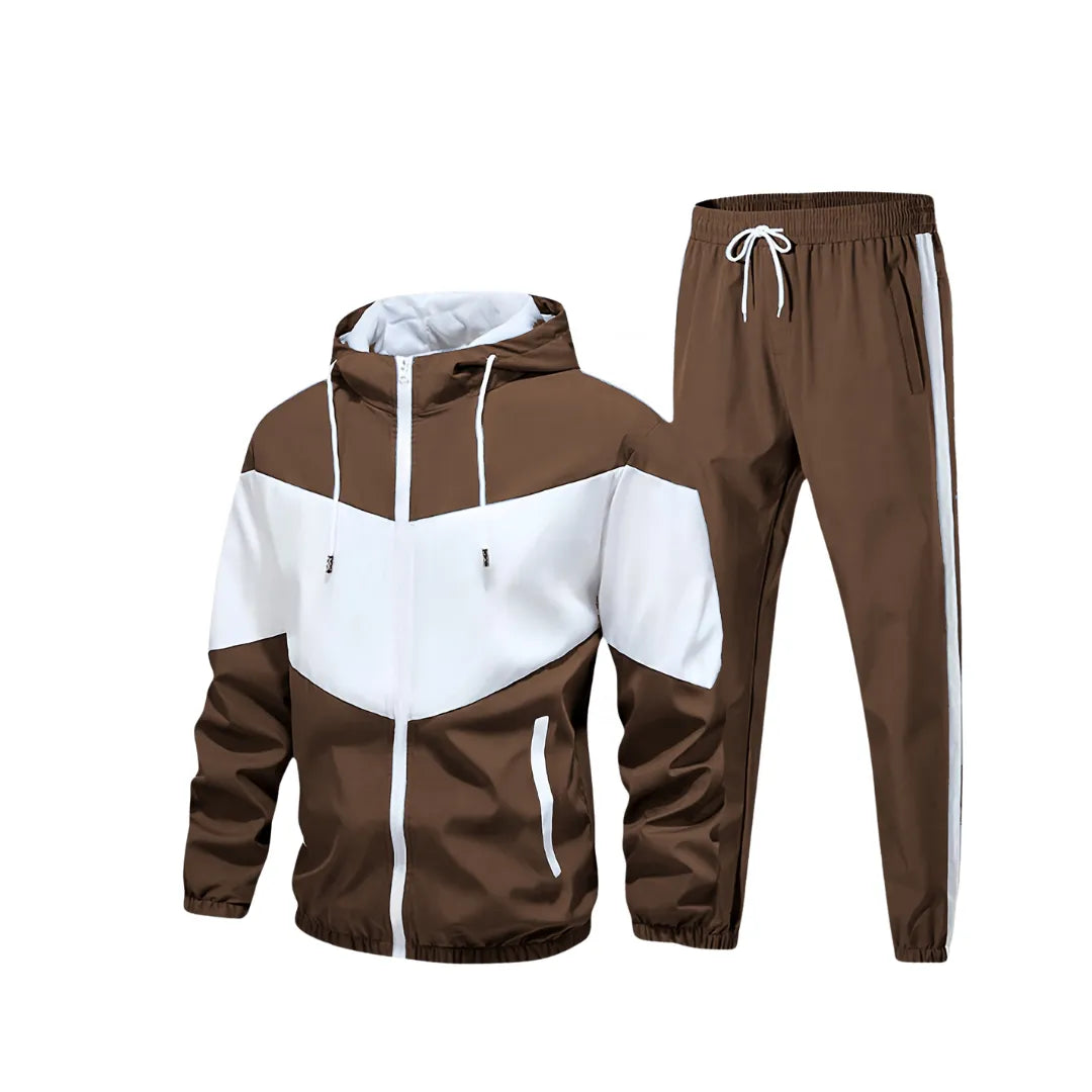 Men’s Casual Tracksuit Set – Zip-Up Hoodie & Joggers