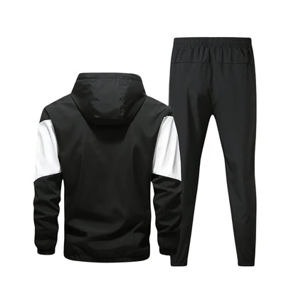 Men’s Casual Tracksuit Set – Zip-Up Hoodie & Joggers