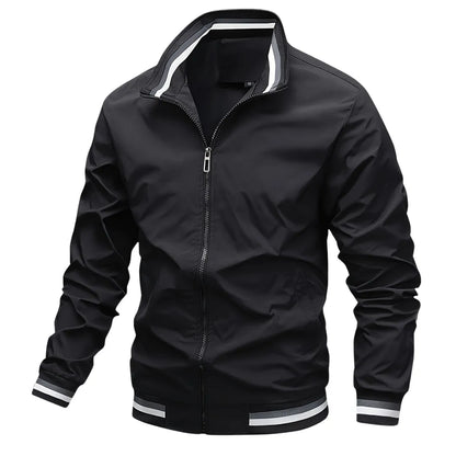Men’s Classic Bomber Jacket with Zip Closure