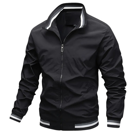 Men’s Classic Bomber Jacket with Zip Closure