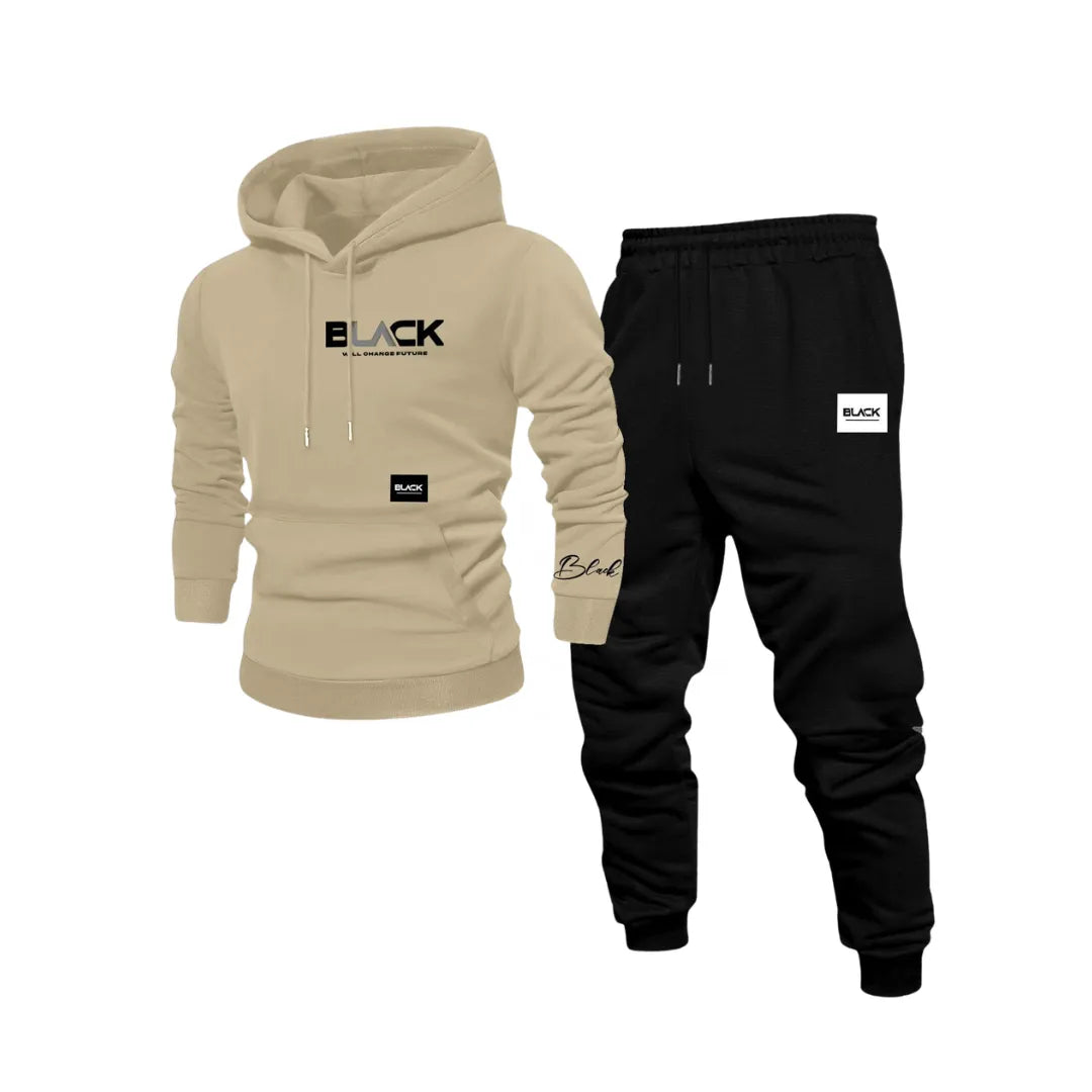 Men’s Casual Streetwear Tracksuit Set – Sweatshirt & Trousers