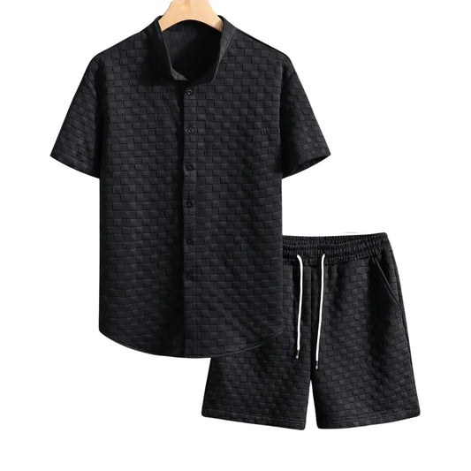 Men’s Summer Shirt & Shorts Set – Casual Two-Piece Outfit