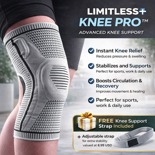 Limitless Knee Pro™ – Advanced Support & Pain Relief Sleeve (Free Support Strap Included)