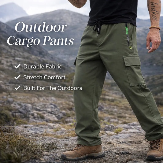 Men’s Versatile Cargo Pants – Multi-Pocket Comfort for Outdoor & Everyday Wear