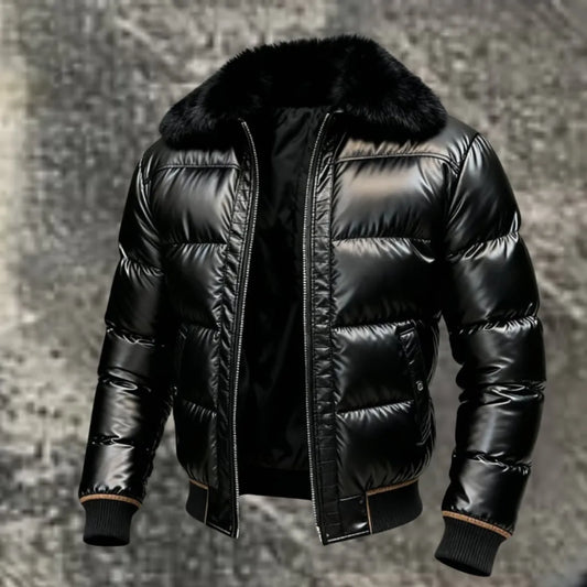 Men’s Premium Winter Puffer Jacket with Fur Collar