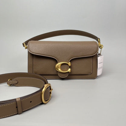 Elegante Leder-Schultertasche in Braun