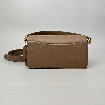 Elegante Leder-Schultertasche in Braun